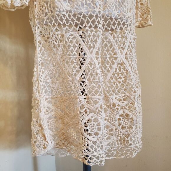 NEW Scoop Neck Woven Bathing Suit Beach Cover Up - Picture 3 of 11